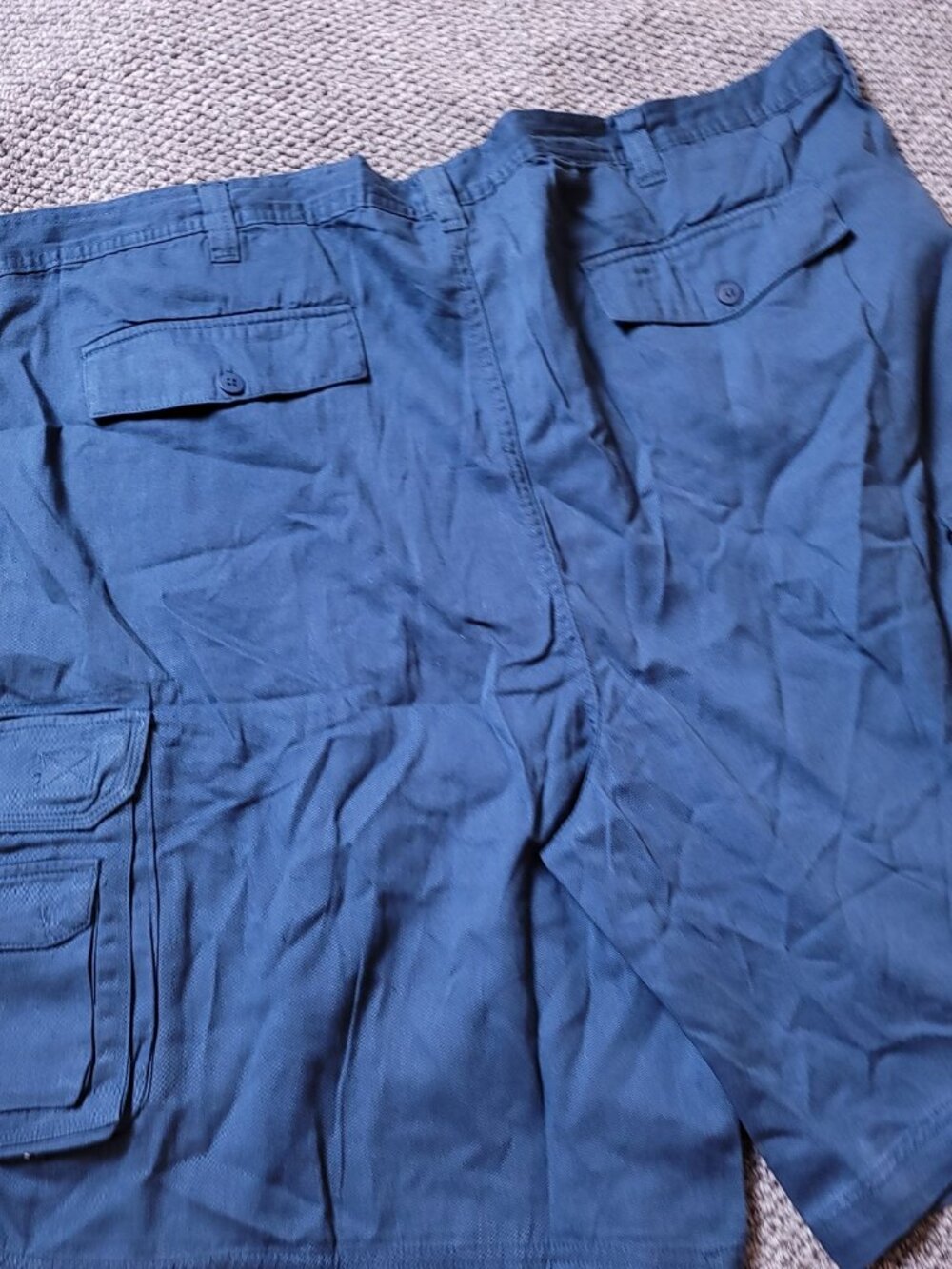 KingSize Cargo Shorts Mens 50 B Big Tall Blue Chino Khaki Cotton Stacked Pockets